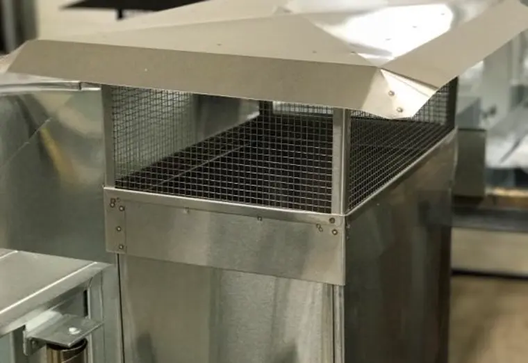 Stainless steel chimney cap fabricated by Norwest